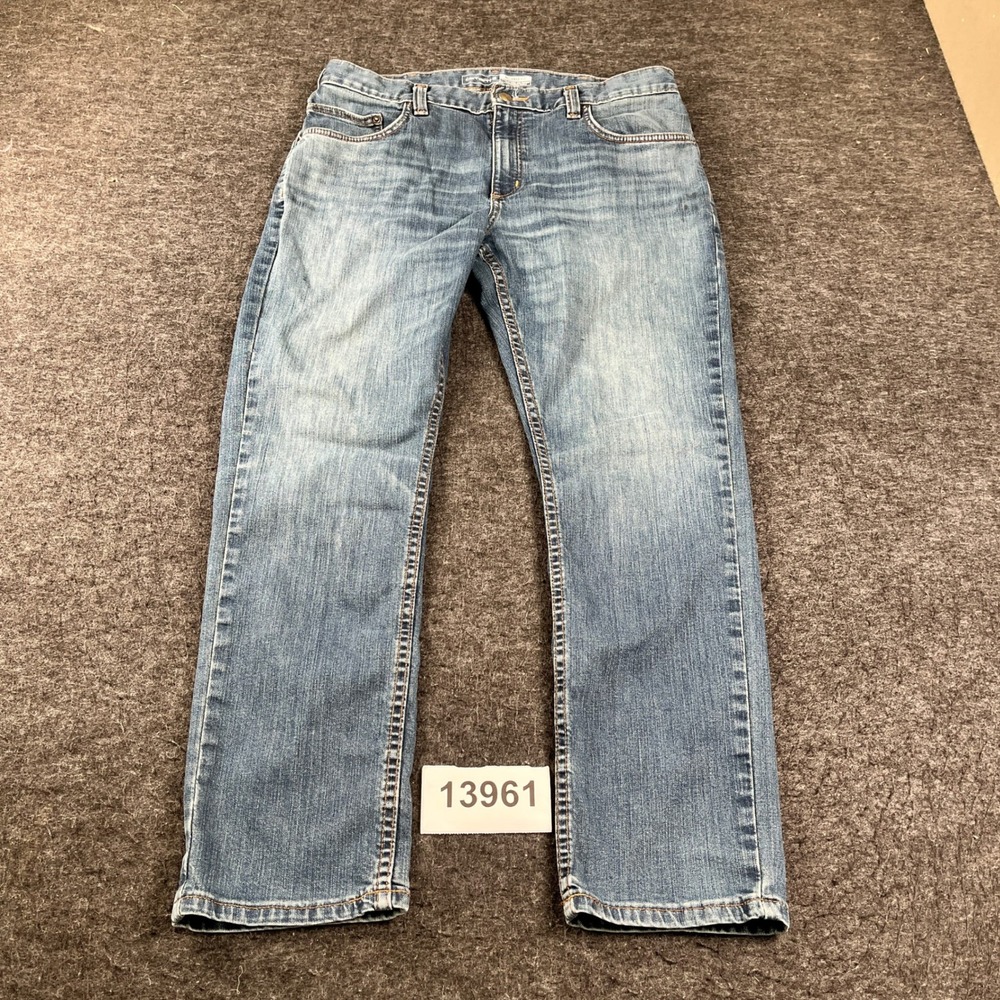 Carhartt Relaxed Fit Jeans Mens 34x30 Blue Denim Cotton Rugged Flex Tapered